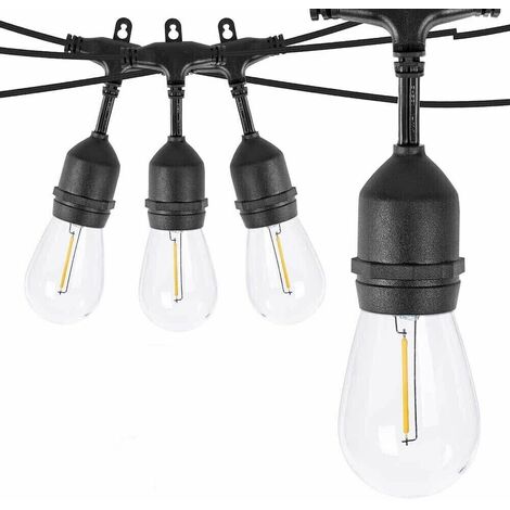 Catena Luminosa Pannello Solare 10 Lampadine Lampad. E27 Imperm. Ip65 S20a-10m