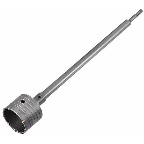 Fresa Muro Cemento A Tazza 75 Mm Asta Prolunga 60 Cm Attacco Trapano Sds Plus