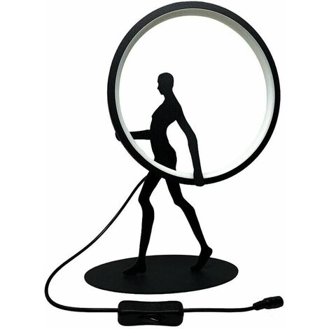 Lampada Led Luce Bianca Lume Da Tavolo Scrivania 9 W Scultura Corpo Umano Modern
