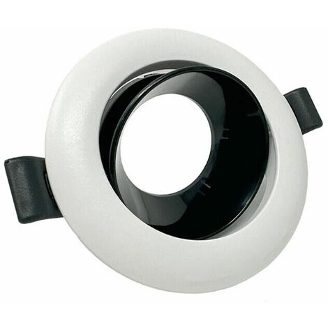 Portafaretto Orientabile Incasso Per Soffitto Supporto Faretto Bianco Nero