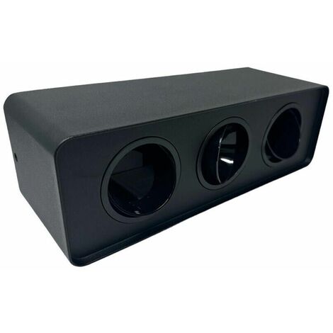 Porta Faretto Triplo Supporto Orientabile Montaggio Da Soffitto Nero P343n (1/4)