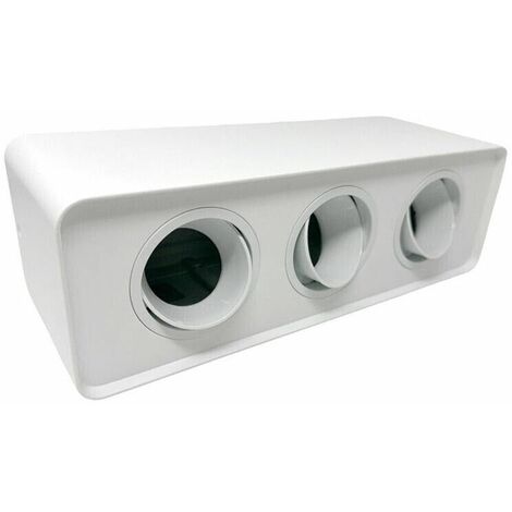 Porta Faretto Triplo Supporto Orientabile Montaggio Da Soffitto Bianco P343b (1/4)