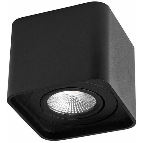 Porta Faretto Orientabile Da Soffitto Portafaretto Supporto Esterno Nero P34n1 (1/4)