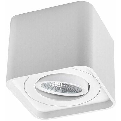 Porta Faretto Orientabile Supporto Portafaretto Da Soffitto Esterno Bianco P34b1