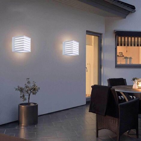 APPLIQUE INTERNO ESTERNO LED CUBO LAMPADA PARETE MURO 10W DOPPIA Luce Fredda 10 50924315 - Foto 7