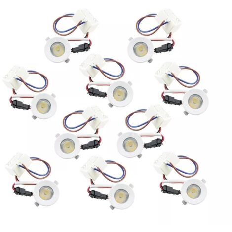 Kit 10 Faretti A Incasso Faretto 1 W Led Luce Naturale 4000 Bordo Bianco P31 (1/4)