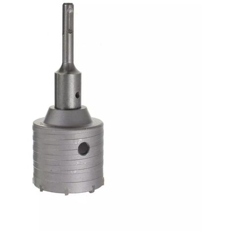 Fresa Tazza Carotatrice 65 Mm Asta Prolunga 9 Cm Per Trapano Attacco Sds Plus