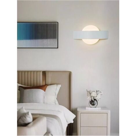Applique Led 3 Colori Luce Bianca Calda Naturale Lampada Da Parete 8 W Moderno