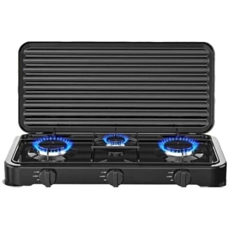 Fornello a gas GPL campeggio cucina portatile 1 2 3 4 fuochi (4 FORNELLI GPL