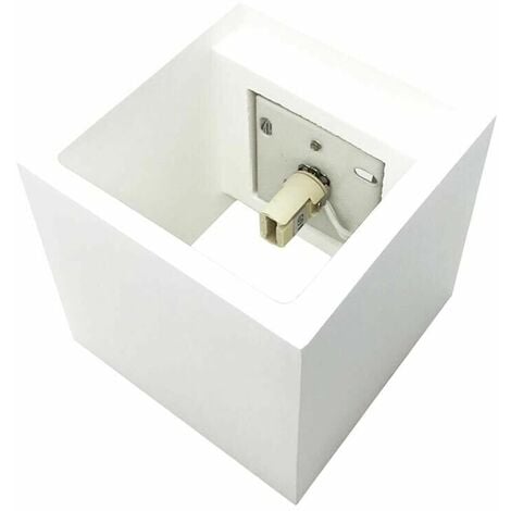 Applique In Gesso Quadrato Lampada Da Parete Luce A Doppia Emissione G9 E15