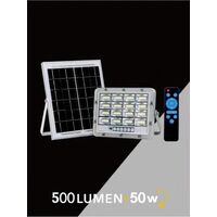 50 W Faro Led Pannello Solare Ricaricabile Illuminatore Luce Bianca Telecomando