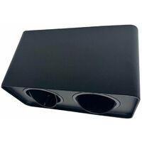 Porta Faretto Doppio Supporto Orientabile Montaggio Da Soffitto Nero P342n