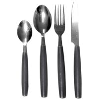 Set 24 Posate In Acciaio Inox Servizio Da Tavola Per 6 Persone Grigio