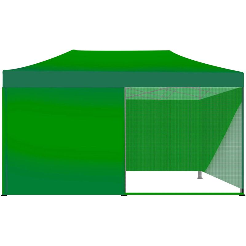 Taman Tenda / Gazebo Per Giardino 3X6 Impermeabile Tendone Pieghevole Per  Fiere E Mercati Con Teli Laterali Colore Verde