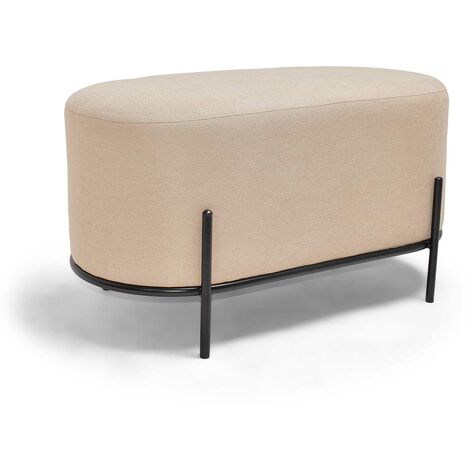 LIPSIA LINEN - Pouf ovale in tessuto