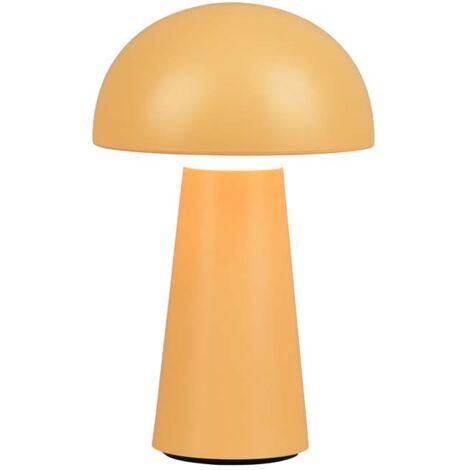 Lennon Lampada Led Da Appoggio Da Esterno Ricaricabile Con Usb Con Accensione Touch 4 Intensita' Giallo Brillante H. 21,5Cm Ip44
