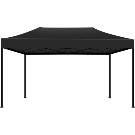 Kebon Tenda / Gazebo Per Giardino 3X4,5 Mt Impermeabile Tendone Pieghevole Per Fiere E Mercati Colore Nero
