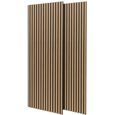 Mozart - Set di 2 pannelli fonoassorbenti decorativi in legno 235x60 cm, beige