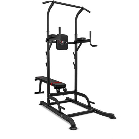 Stazione Pull Up Multifunzione Con Supporto 181kg: Torre Per Trazioni Regolabile (160-215cm) Per Palestra Casa, Barra In Piedi
