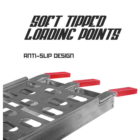 Taurus 500 - Rampa da carico auto e moto in Alluminio Portata Max 500Kg Lunghezza Max 2.2MT. Fornita supporti di sostegno ultra-resistenti cinghie di sicurezza.