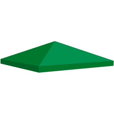 Telo di copertura superiore per gazebo 3x3 mt. Copertura di ricambio in trama Oxford rivestita in PVC. Impermeabile e resistente ai raggi UV. Colore verde