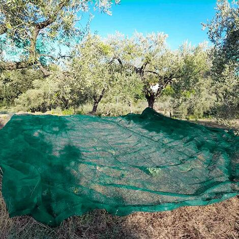 Telo Raccolta Olive Con Occhielli - Rete Antispina Pesante 85 Gr/mq - Acquaverde