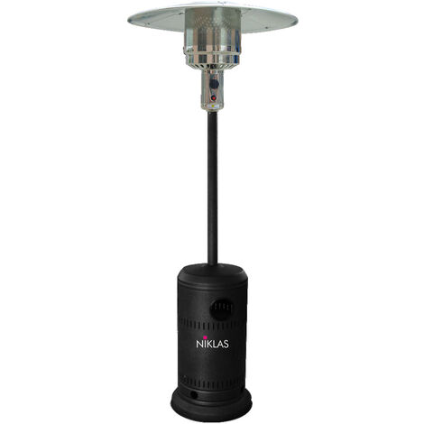 STUFA A GAS TERMOPATIO NERO RISCALDAMENTO PER ESTERNI GIARDINO 25 MC 13 KW 16590
