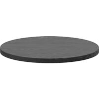 Artù - Ripiano per tavolo da pranzo rotondo ⌀ 120 cm in legno laminato, colore nero