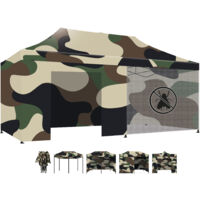 Taman Tenda / Gazebo Per Giardino 3X6 Impermeabile Tendone Pieghevole Fiere Mercati Con Teli Laterali Colore Camouflage