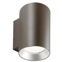 Show - Applique Cilindrico Da Parete A Led 10W+10W A Luce Fredda Colore Corten