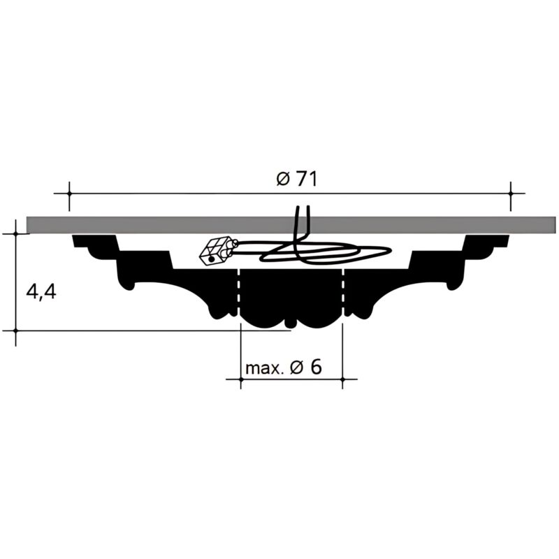 Rosace Plafond étoile Orac Décor – Diamètre 22 Cm – Neuve