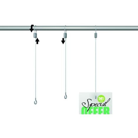 Loop Hanger + Câble acier 1 mm 200 cm + crochet - Artiteq