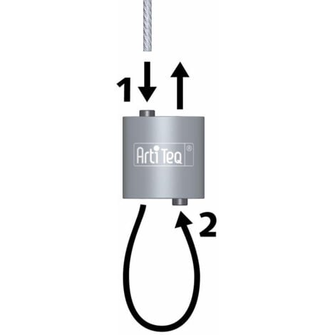 Loop Hanger + Câble acier 1 mm 200 cm + crochet - Artiteq