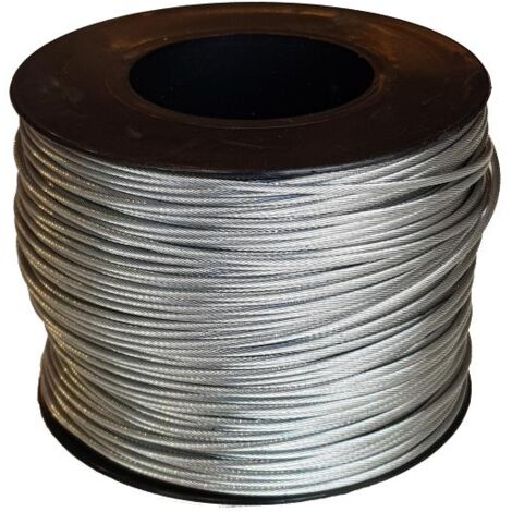 Câble métallique en acier 1,5 mm – Longueur 100 mètres – Résistant à l'humidité – Fixation pour objets lourds – Arti Teq
