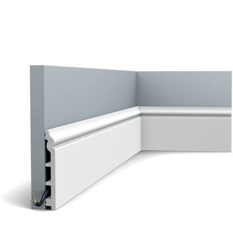 SX118 CONTOUR Plinthe Orac Decor - 14x1,8x200cm (h x p x L) - plinthe décorative polymère A l'unité , A peindre
