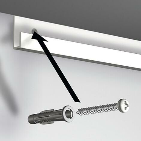 Cimaise Classic Rail Blanc laqué 200 cm + Vis et chevilles multimatériaux - Cimaise Tableau Artiteq - couleur : blanc - typedevischevilles : Multimatériaux