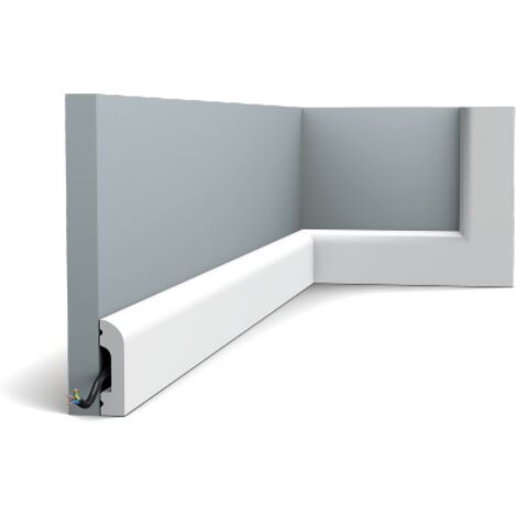 Orac – Plinthe cimaise SX182 – Moulure décorative 200 cm – Duropolymer® blanc – Résistante aux chocs et indéformable (1/8)