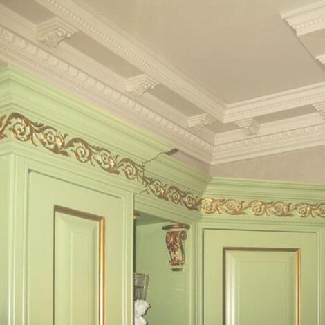 ECHANTILLON MOULURE 10CM C303 Corniche plafond Orac Decor - 14x6,5x200cm (h x p x L) - moulure décorative polyuréthane Echantillon -10 cm