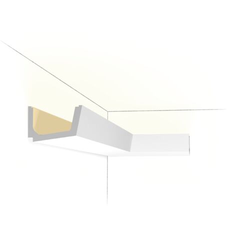 Corniche de plafond blanc mate en Profoam MDA401 - L