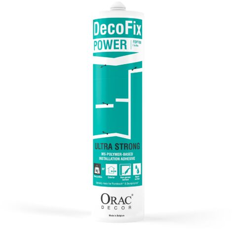 Colle Decofix Power FDP700 Orac Decor - Fixation ultra fort panneau, corniche, moulures, plinthes - 290ml Carton complet