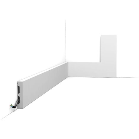 Plinthe Orac Decor SX157-RAL9003 AXXENT SQUARE Plinthe Cimaise Moulure décorative prépeinte design moderne blanc de sécurité 2 m