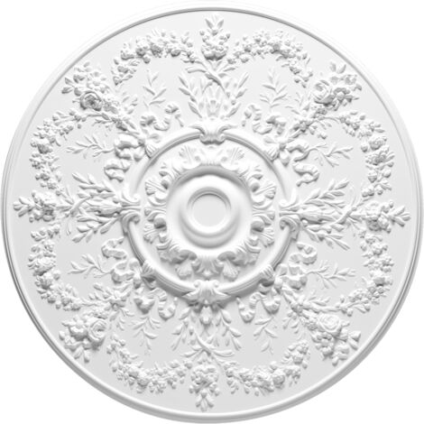Orac – Rosace de plafond 95,5 cm – Moulure décorative en polyuréthane – Effet plâtre – Facile à poser et peindre – Pour lustres imposants