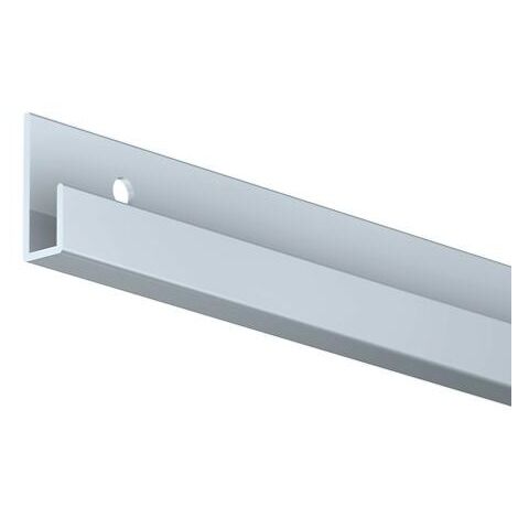 Cimaise Classic Rail 200 cm – Aluminium gris – Charge max 20 kg/m – Pré-percée tous les 25 cm pour fixation murale – Artiteq
