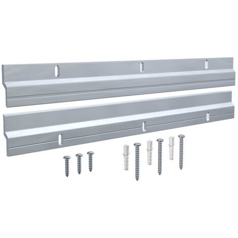 Kit rail d´accrochage mural pour cadres, 30 m argent mat, avec curseur