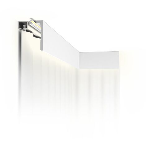 CX215-2600 Ledge profil rideau éclairage indirect - 9,5x4,5x260cm (h x p x L) - Orac A l'unité