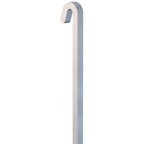 Pack 5 tiges carrées droites alu 20 kg - 4 mm - Accessoire Cimaise Tableau Gris , 200 cm