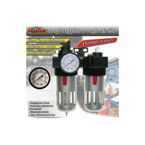 Druckluft Wartungseinheit Filterregler Wasserabscheider G1/8" Gewinde 