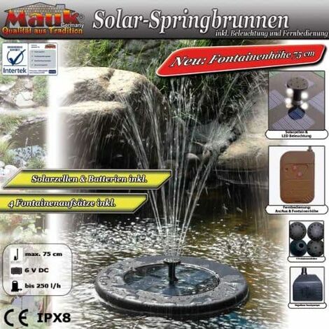 Brunnen Springbrunnen Solarpumpe Einkristall Pumpe Wasserspiel Solar Pumpenset 