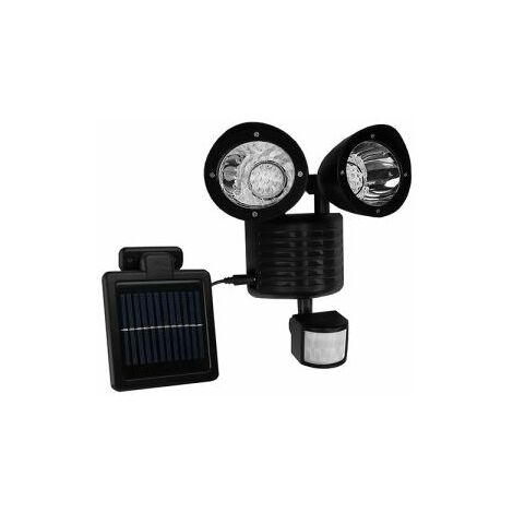 Haan Dubbelzinnig Belonend Mauk Doppel Solarstrahler Solarlicht Solar Leuchte Licht Strahler mit  Bewegungsmelder 22 x super helle weiße SMD LED