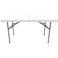 122 x 61 cm In der Mitte klappbar Klappbarer Tisch Weiß 